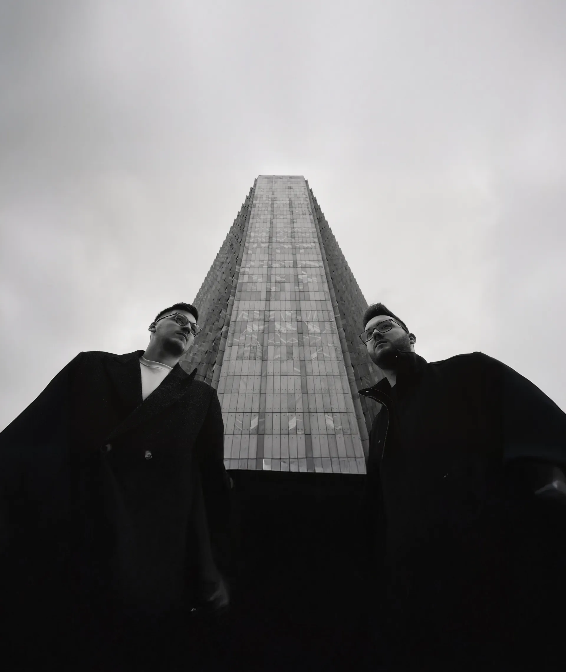 North Collision DJ duo Maj Štrukelj and Luka Vujić in coats